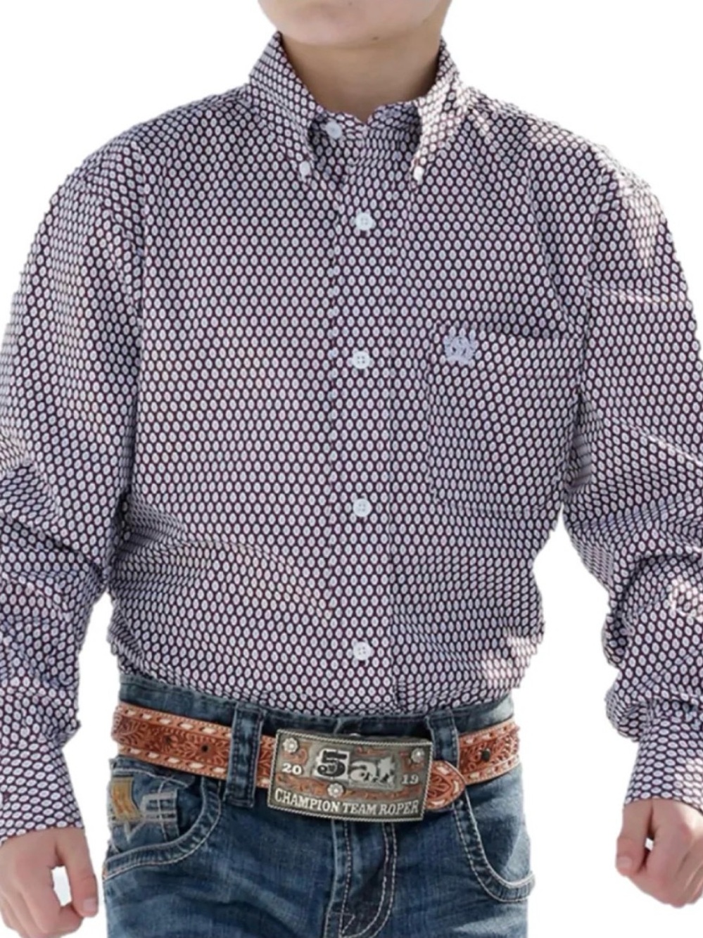 Cinch Boys Long Sleeve Button Down - Boys 10
